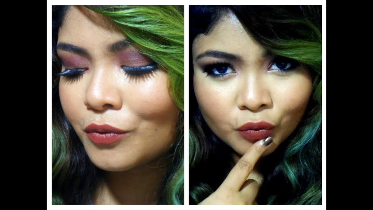 Fall Makeup Tutorial | Dark Eyes | Dark Lips | Drugstore Products - YouTube