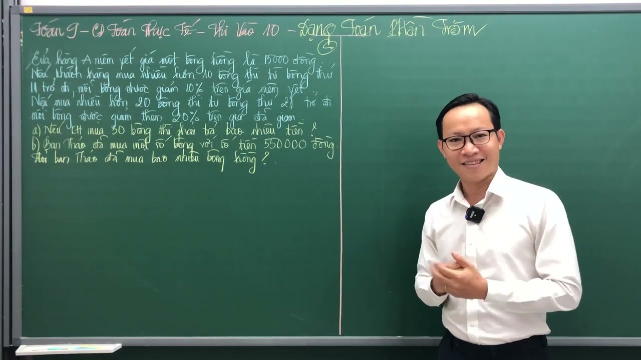 TOÁN 9 - BÍ KÍP GIẢI DẠNG TOÁN THỰC TẾ - TOÁN PHẦN TRĂM - THẦY KENKA