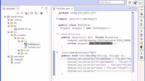 Data Driven Framework - CSV : Version 3.0
