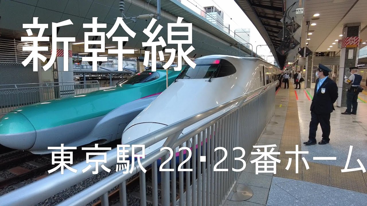 [東京] 新幹線 22・23番ホーム | 東北新幹線、上越・北陸新幹線 | はやぶさ、やまびこ、あさま |Japanese bullet train