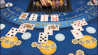 Blackjack | $600,000 Buy In | AMAZING HIGH STAKES WIN! DOUBLING DOWN ON EVERY HAND FOR $300K WIN!