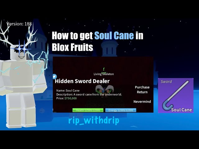 Soul Cane Rework Showcase #bloxfruits #roblox #blox #bloxfruit #bloxfr, fruit