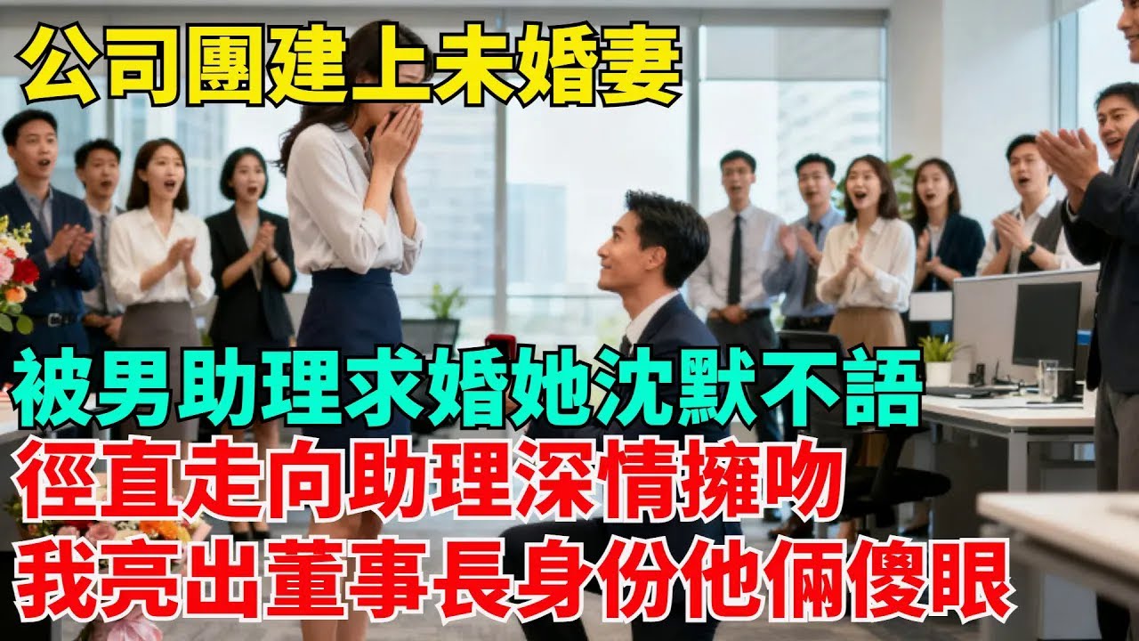 公司團建上未婚妻被男助理求婚，她沈默不語，徑直走向助理深情擁吻，我亮出集團董事長身份後他倆傻眼【清風與你】