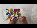 Watercolor Painting Art Lesson - Using plastic wrap to get a unique abstract look