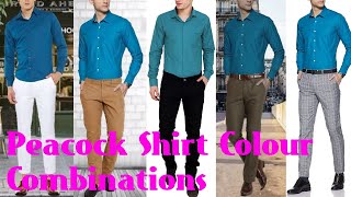 Best Color Combination Ideas For Men  Peacock Shirt With Matching Pants   by Look Stylish  YouTube