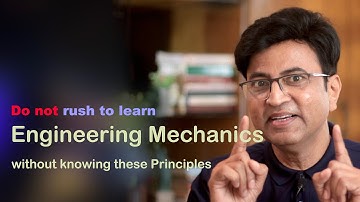 Principles of Statics: Do not rush to learn Engineering Mechanics without knowing these principles.