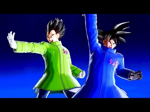 Goku And Vegeta Sab Winter Jackets Dbs Broly Movie Costumes Raid Quest Announcement Db Xenoverse 2 Youtube - roblox sab jacket