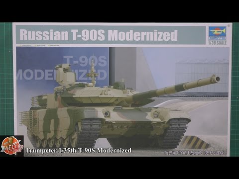 T-90S MODERNIZED (Mod 2013) 1/35キット　開封品 Trumpeter 1/35th T-90S Modernized review - YouTube