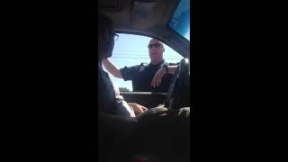 Flipping off cop