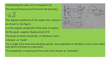 Torsional Vibrations Part 1