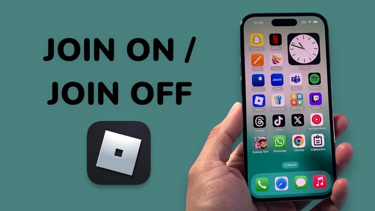 How To Change Your Join On / Join Off In Roblox - YouTube