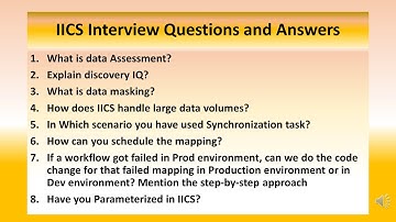 informatica iics interview questions - Part5 || ITTechTeach || Keerthi Training videos #iics #etl
