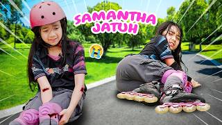 LILY PANIK ‼️ SAMANTHA JATUH PAS MAIN SEPATU RODA 😭