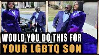 Father Supports LGBTQ Son Wearing Dress To Prom