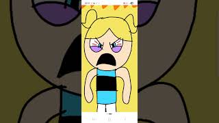 Powerpuff girls bubbles Angry Blossom Crying Buttercup crying Goodbye
