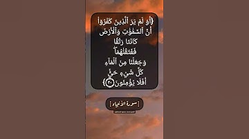 سورة الأنبياء الآية ٢٩ الى ٣١ بصوت الشيخ محمد صديق المنشاوي