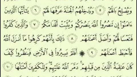 سورة محمد مكتوبة ماهر المعيقلي القرآن الكريم قراءة بصوت Maher urdu quran translation