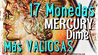 17 Monedas MERCURY Dime Más Valiosos