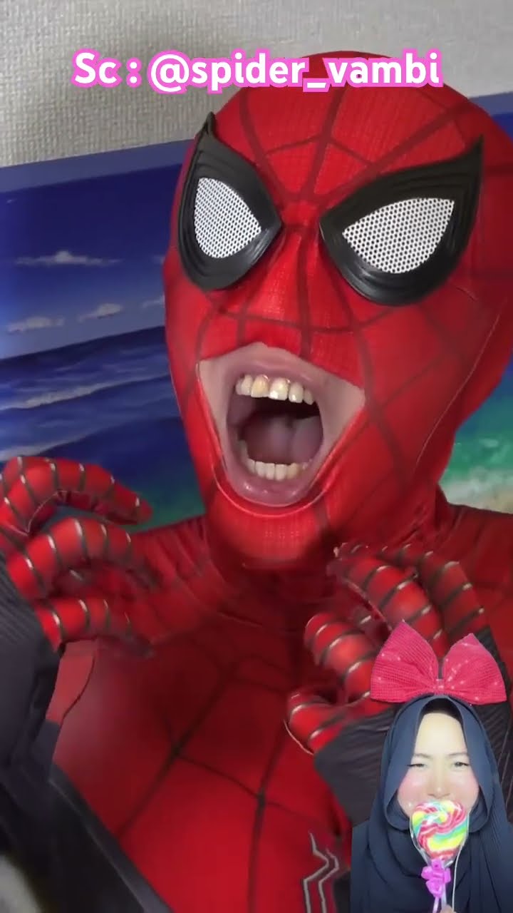 PIKA VS SPIDY TIUP PERMEN KARET BALON⁉️siapa Yang lebih Pro?@spider_vambi #shorts #funny #dubbing