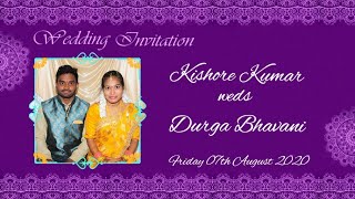 KISHORE KUMAR WEDS DURGA BHAVANI