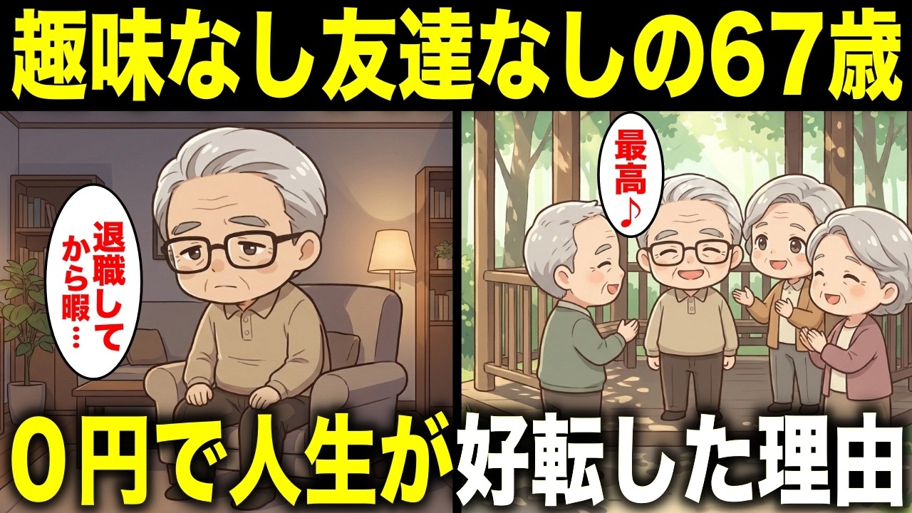 【漫画】定年後、趣味も友達もいなくて無気力になった６７歳が０円で人生を好転させた方法とは？