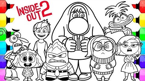 Inside Out 2 Coloring Pages  NEW / How to color All Main Bosses from movie Inside Out 2 NCS-music