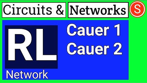 Cauer form 1 and 2 | RL network