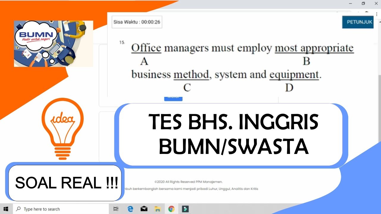TES BAHASA INGGRIS BUMN - YouTube