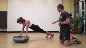 Push Up On A Bosu Ball