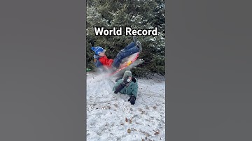 Sled Jump World Record! (Part 2) #worldrecord #funny #sledding #winter #christmas