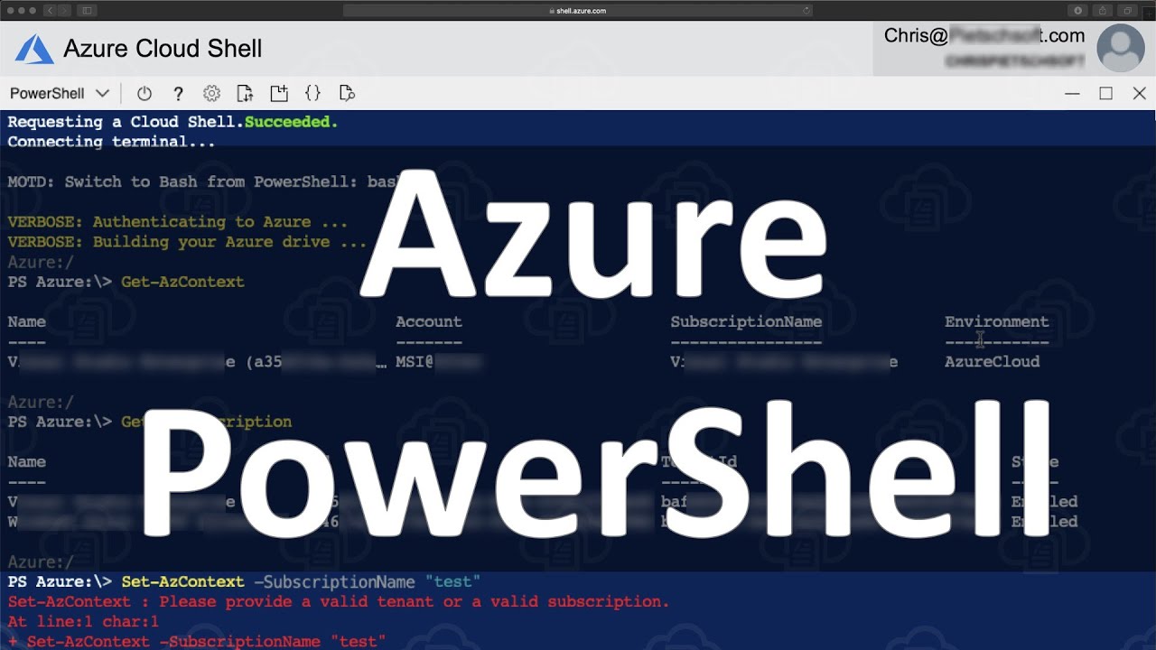 Basic PowerShell Concepts needed for writing Azure PowerShell Scripts ...