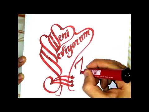 Seni Seviyorum Zeynep | İsme Özel Calligraphy Yazıları ♥️♥️♥️