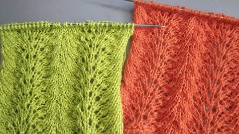 Feather and Fan Pattern | Fächermuster | Punto ventaglio ai ferri | Punto abanicos a dos agujas