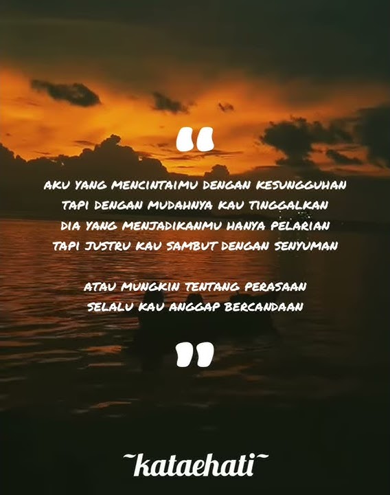 STATUS WA - Cukup Sampai Disini | #kataehati #rindu #cinta | instagram @kataehati