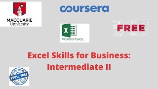 Learn Excel Skills for Business:Intermediate II|#Courseraquizansweer|week 2|Data Validation|Vlookup