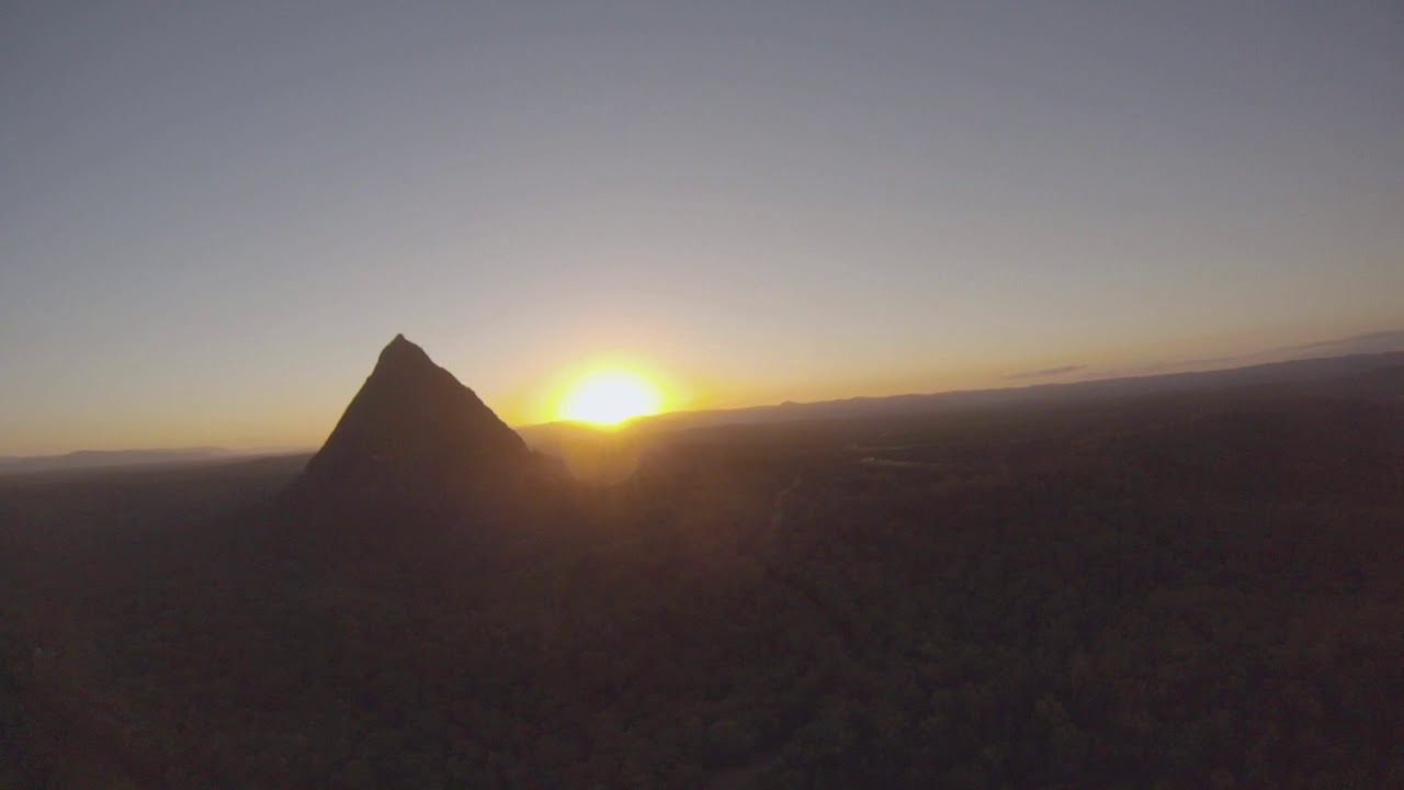 Team Hazard RC Glasshouse Mountains at dusk 42” Diablo FPV wing