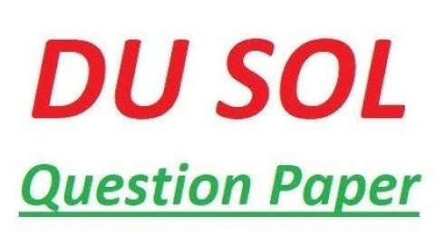 DU SOL: B.Com Programme Question Paper –  Macro Economics – Paper X