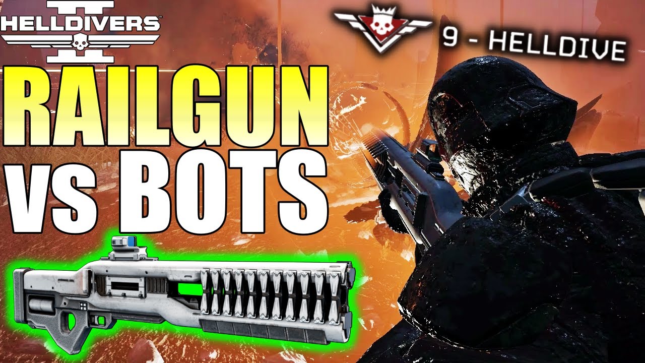 Helldivers 2 - Railgun vs Automaton (No commentary, Max difficulty, No ...