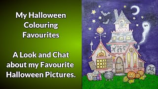 My Favourite Completed Halloween Colouring Pages from adult coloring books
