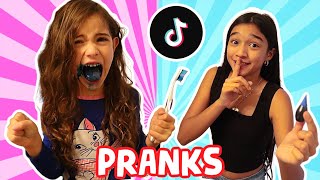 RECREATING FUNNY TIK TOK PRANKS ON MY SISTER! | Jasmine and Bella