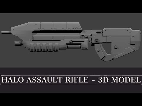 Halo 3 Assault Rifle - Blender (Timelapse)