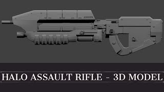 Famous 3D Modeling: Halo 3 Assault Rifle - Full Video Timelapse Profile