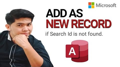 DLOOKUP: If Search Id is not found, then add it as a new record.