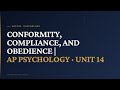 Conformity, Compliance, and Obedience | AP Psychology · Unit 14 | AP Psychology · Unit 14