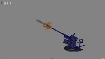Turret Cannon MAYA 3D