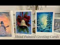 Holiday Greeting Cards! Acrylic Painting Tutorial