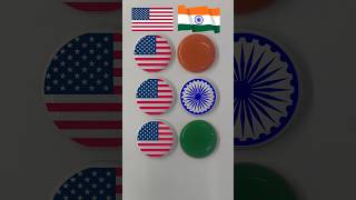 USA and India flag painting on coin #art #shorts #youtubeshorts