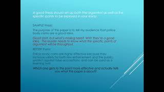 Week 4 Live Session (Thesis Statements) Profile