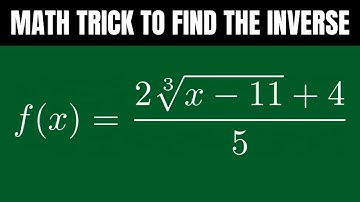 Math Trick to Find the Inverse Function - Without Showing Work
