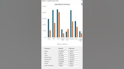 📊 Captivating, Interactive UserForm Clustered Column Chart #shots